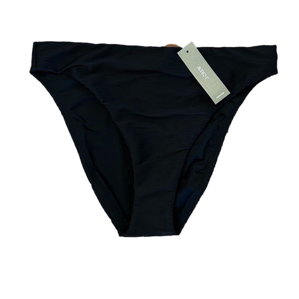 J. Crew Black Ribbed Bikini Bottom